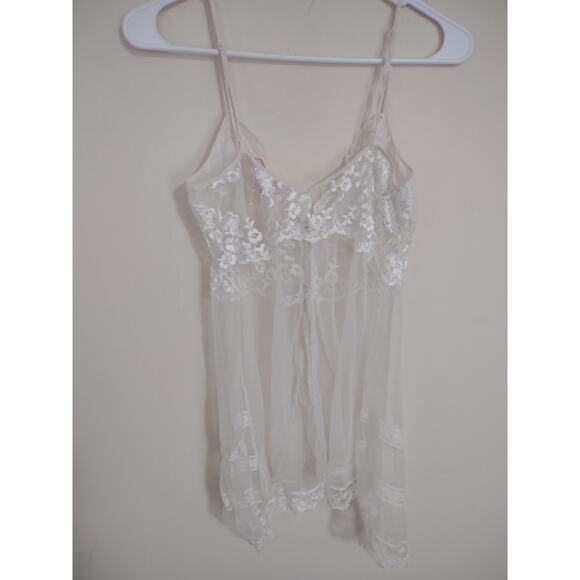 Victoria's Secret Open Lace Teddy Slip Size Small Romantic Mesh Bridal Sheer - Picture 4 of 5